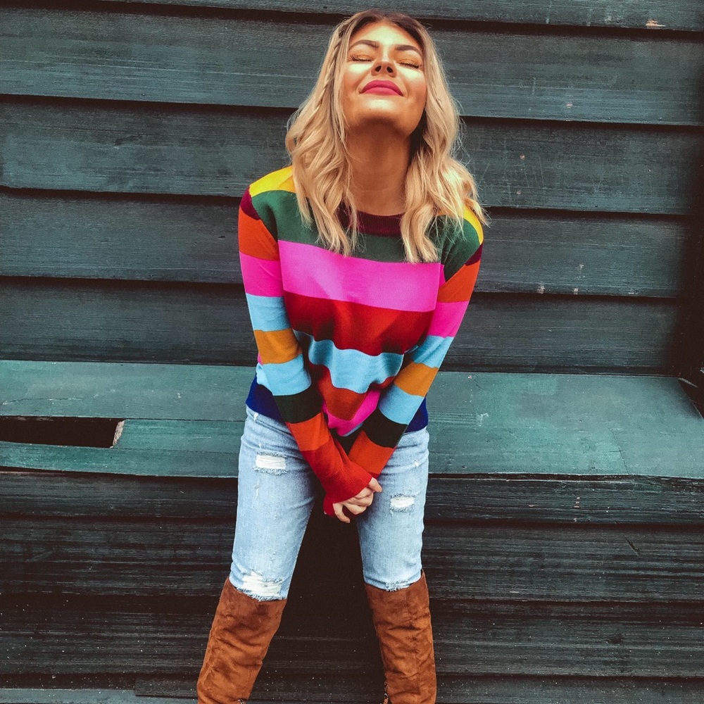 TASTE THE RAINBOW PULLOVER// 1 left!